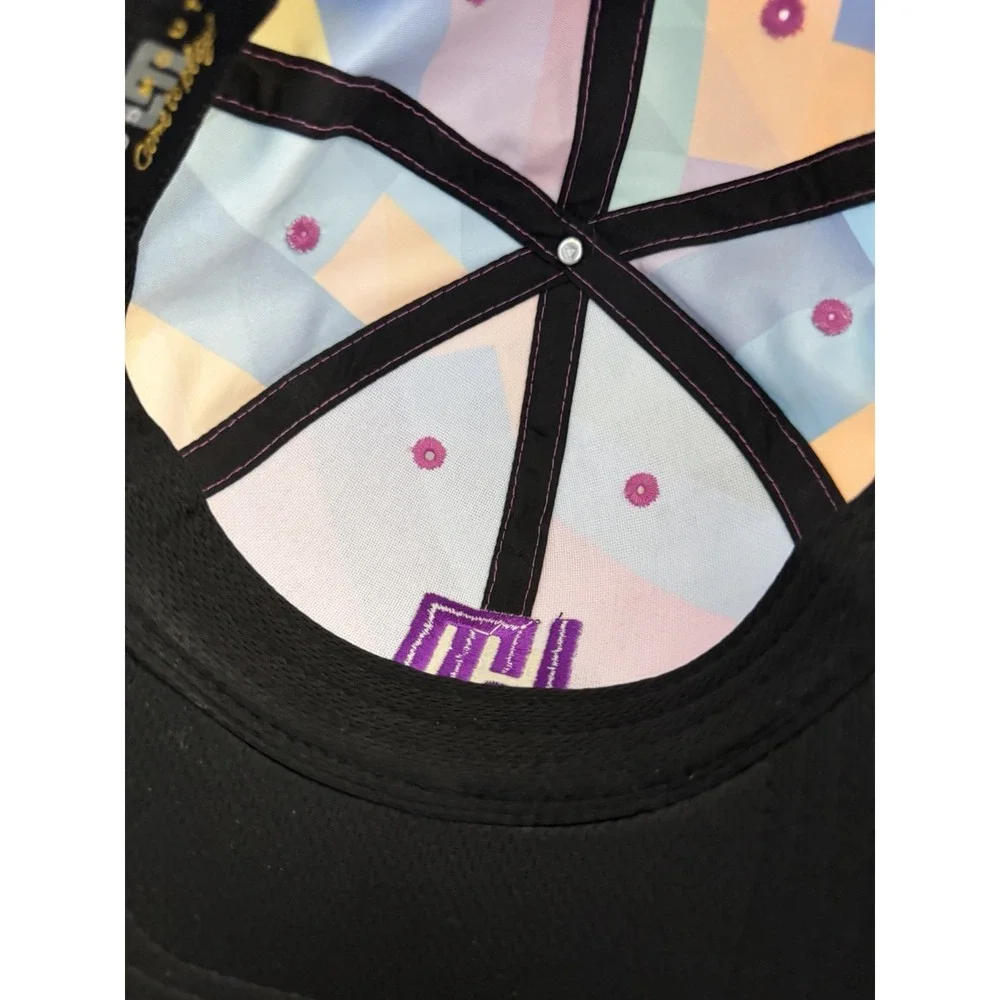 Loudmouth Golf Hat Multicolor Geometric Color Block Prism Print Adjustable Cap